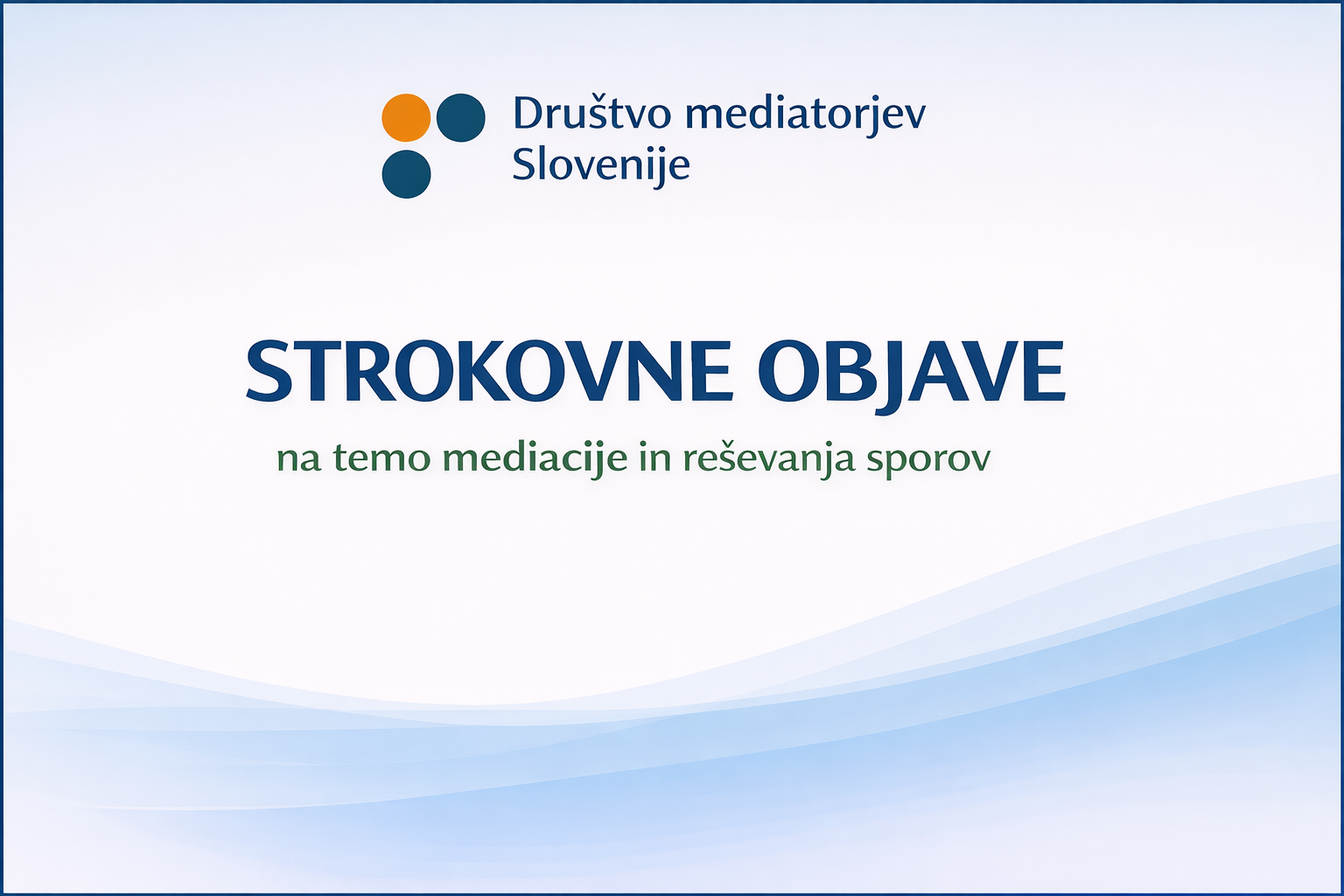 Strokovne objave o mediaciji